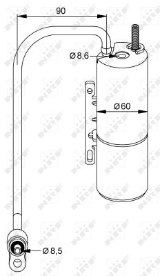 NRF Tørrer, klimaanlæg 33202 for VAUXHALL CADILLAC