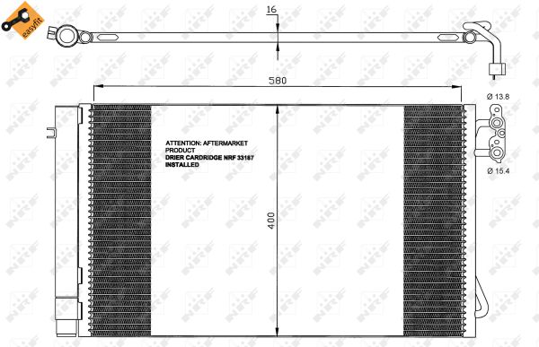 NRF Kondensor, klimaanlæg 35743 for BMW