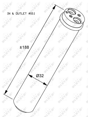 NRF Tørrer, klimaanlæg 33284 for VAUXHALL