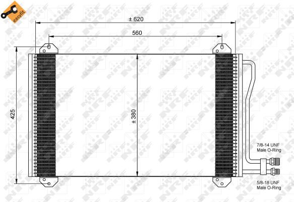 NRF Kondensor, klimaanlæg 35811 for DODGE MERCEDES-BENZ