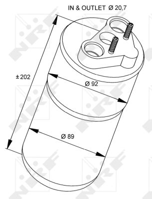 NRF Tørrer, klimaanlæg 33318 for VAUXHALL NISSAN RENAULT