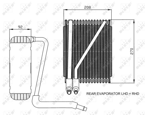 NRF Fordamper, klimaanlæg 36044 for FORD VW SEAT