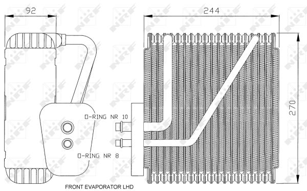 NRF Fordamper, klimaanlæg 36045 for FORD VAG