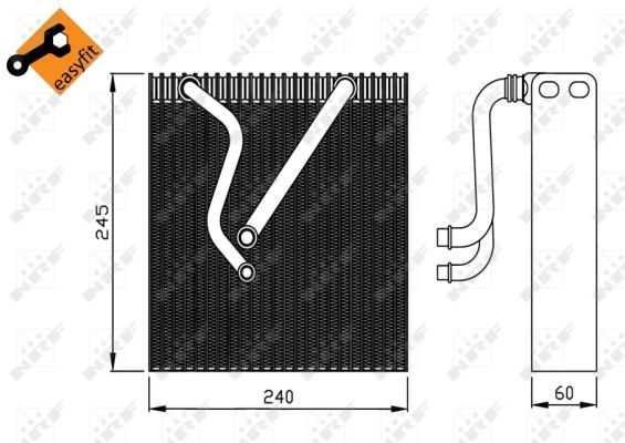 NRF Fordamper, klimaanlæg 36109 for SKODA SEAT VW