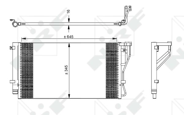NRF Kondensor, klimaanlæg 35980 for KIA