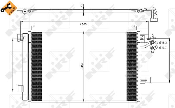 NRF Kondensor, klimaanlæg 350064 for VW