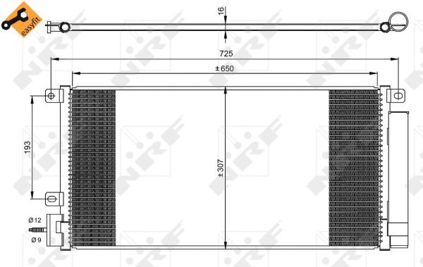 NRF Kondensor, klimaanlæg 350067 for VAUXHALL CHEVROLET