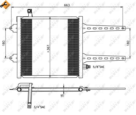 NRF Kondensor, klimaanlæg 35049 for VW