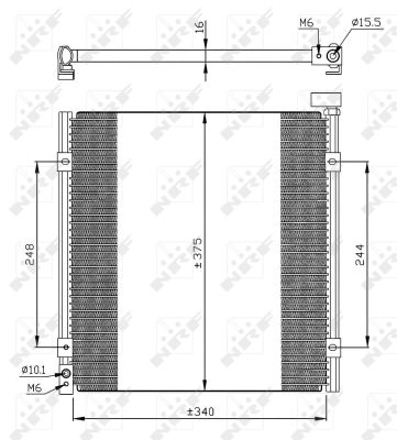 NRF Kondensor, klimaanlæg 35264 for HONDA
