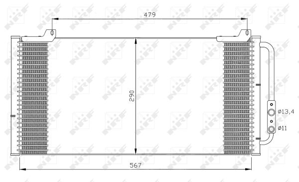 NRF Kondensor, klimaanlæg 35346 for HONDA ROVER