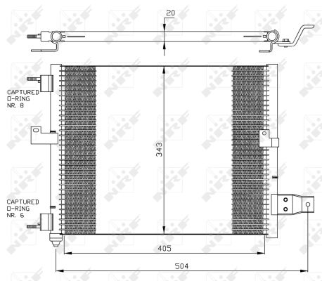 NRF Kondensor, klimaanlæg 35360 for HYUNDAI