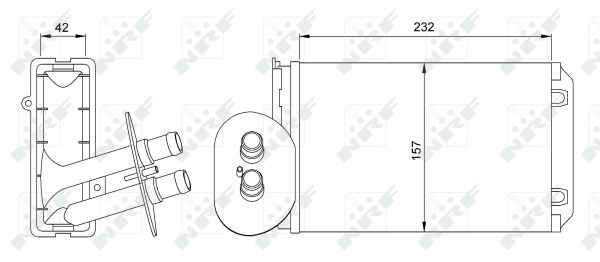 NRF Varmeelement, kabinevarme 54247 for VW