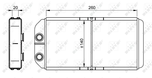 NRF Varmeelement, kabinevarme 54261 for LAND ROVER