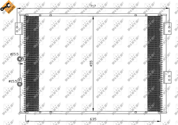 NRF Kondensor, klimaanlæg 35461 for TOYOTA