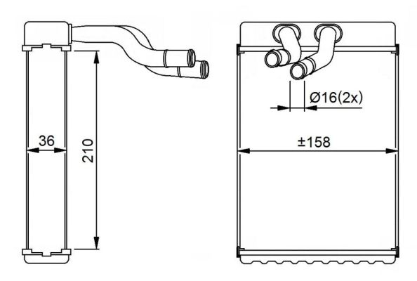 NRF Varmeelement, kabinevarme 54289 for HYUNDAI