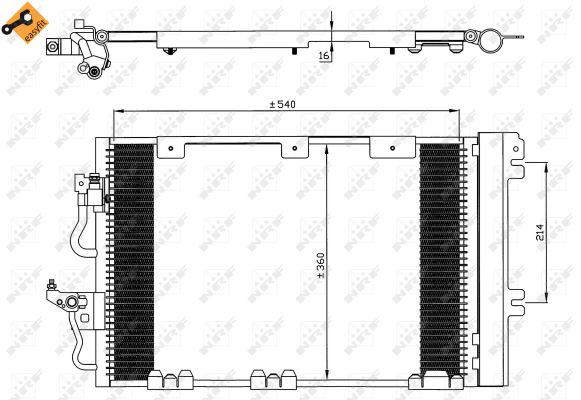 NRF Kondensor, klimaanlæg 35556 for VAUXHALL