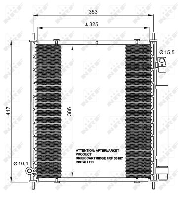 NRF Kondensor, klimaanlæg 35562 for HONDA
