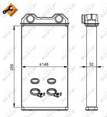 NRF Varmeelement, kabinevarme 54300 for VAUXHALL RENAULT