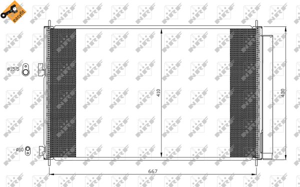 NRF Kondensor, klimaanlæg 35641 for FORD TOYOTA