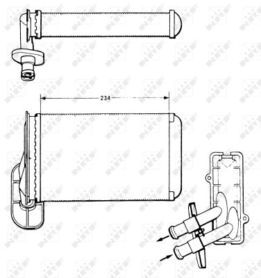 NRF Varmeelement, kabinevarme 58622 for VW
