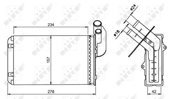 NRF Varmeelement, kabinevarme 58836 for RENAULT