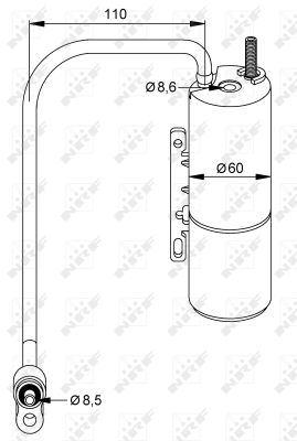 NRF Tørrer, klimaanlæg 33309 for VAUXHALL CADILLAC