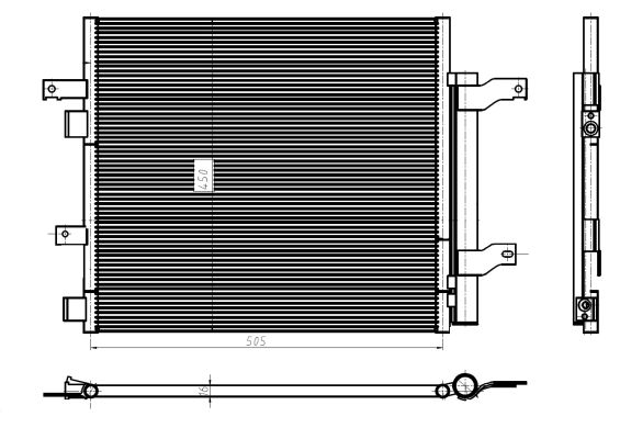 NRF Kondensor, klimaanlæg 350388 for JAGUAR