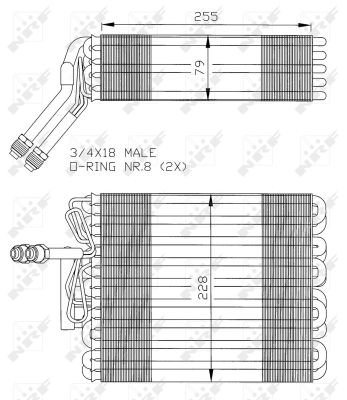 NRF Fordamper, klimaanlæg 36024 for VW