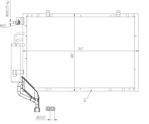NRF Kondensor, klimaanlæg 350453 for FORD