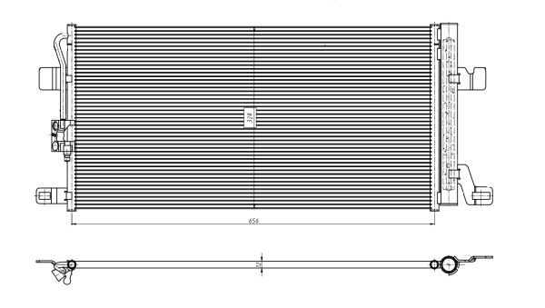 NRF Kondensor, klimaanlæg 350463 for AUDI
