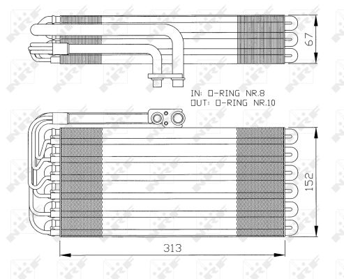 NRF Fordamper, klimaanlæg 36064 for PORSCHE