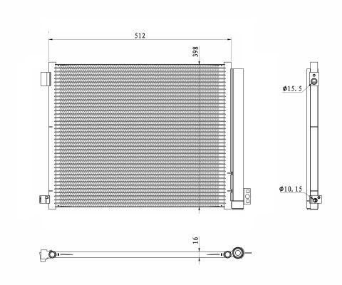 NRF Kondensor, klimaanlæg 350469 for NISSAN