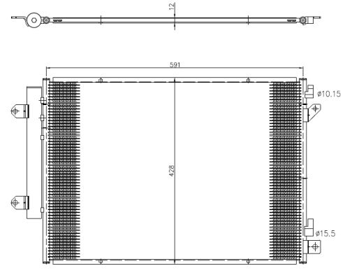 NRF Kondensor, klimaanlæg 350472 for SUZUKI