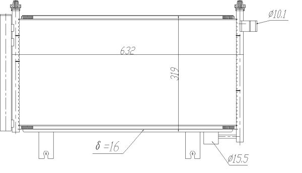 NRF Kondensor, klimaanlæg 350473 for FIAT SUZUKI