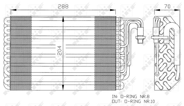 NRF Fordamper, klimaanlæg 36075 for BMW