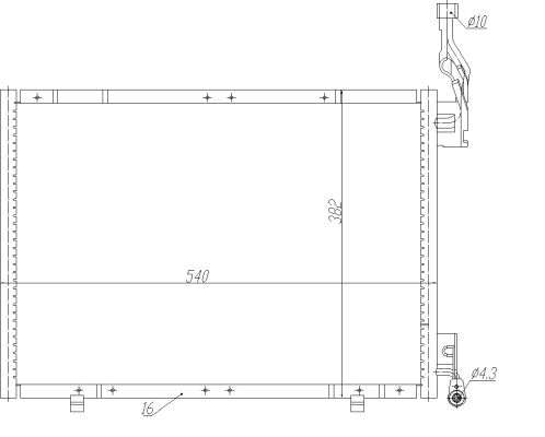 NRF Kondensor, klimaanlæg 350484 for FORD