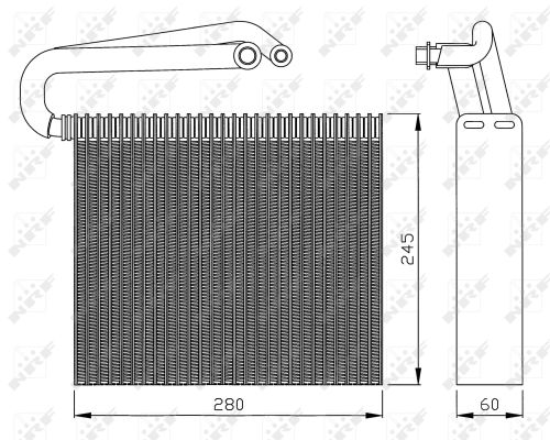NRF Fordamper, klimaanlæg 36110 for SAAB FIAT