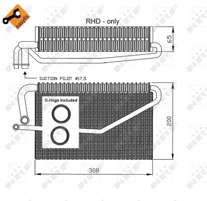 NRF Fordamper, klimaanlæg 36118 for MERCEDES-BENZ