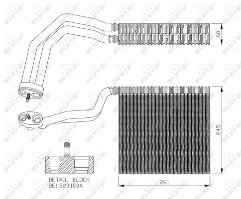NRF Fordamper, klimaanlæg 36138 for SEAT