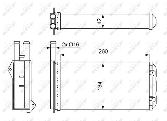 NRF Varmeelement, kabinevarme 52220 for FORD