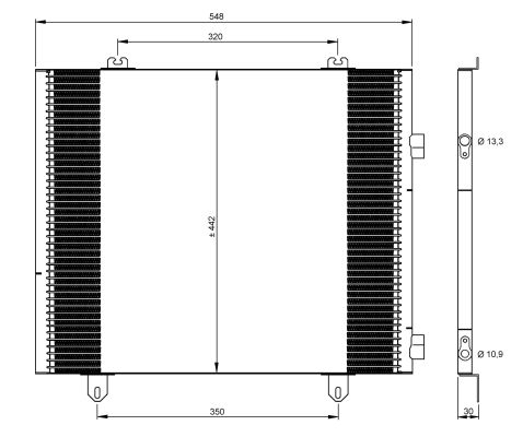 NRF Kondensor, klimaanlæg 35747 for RENAULT TRUCKS