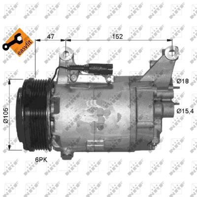 NRF Kompressor, klimaanlæg 32409 for MINI