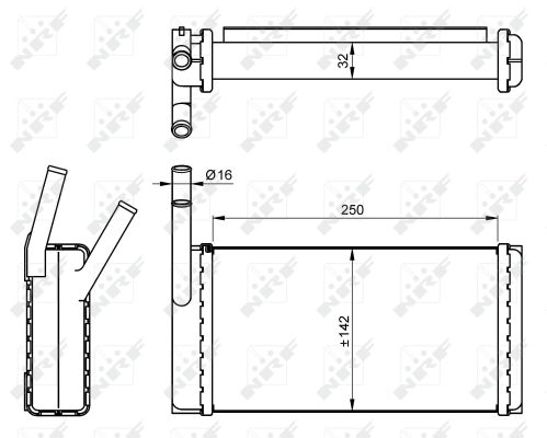 NRF Varmeelement, kabinevarme 54265 for LAND ROVER