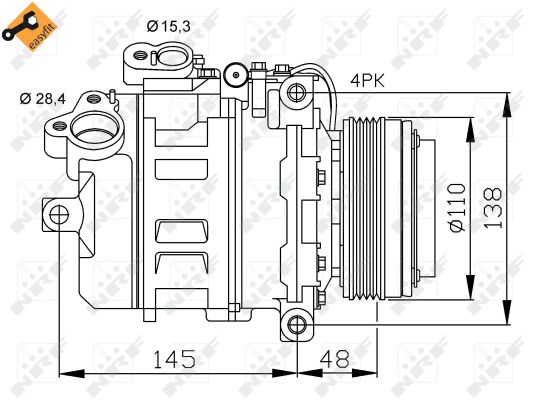NRF Kompressor, klimaanlæg 32465 for BMW