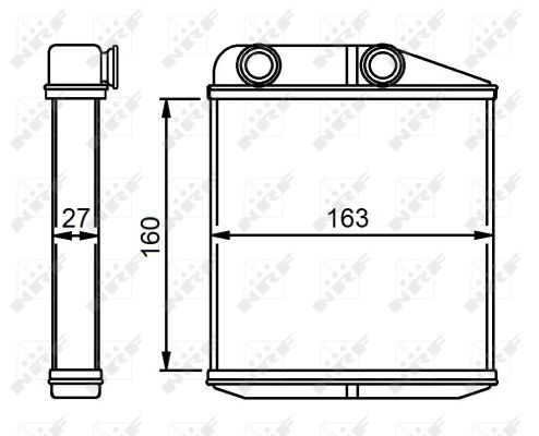 NRF Varmeelement, kabinevarme 54310 for FIAT