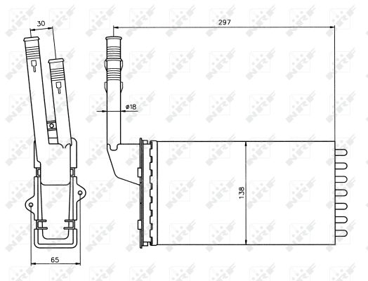 NRF Varmeelement, kabinevarme 58064 for CITROËN