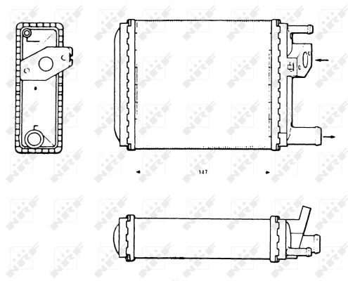 NRF Varmeelement, kabinevarme 58600 for RENAULT
