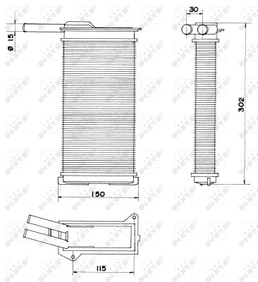 NRF Varmeelement, kabinevarme 58608 for FORD