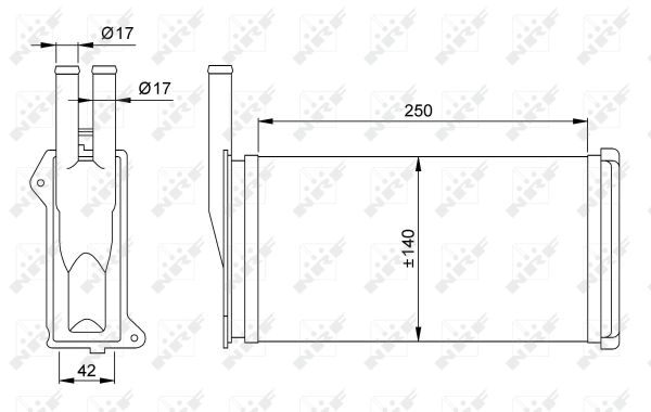 NRF Varmeelement, kabinevarme 58638 for FORD