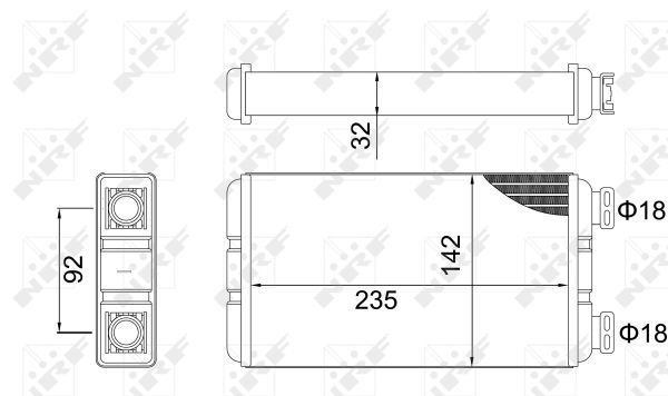 NRF Varmeelement, kabinevarme 54312 for OPEL VAUXHALL NISSAN RENAULT TRUCKS